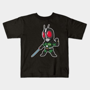 Kamen Rider Black RX Chibi Style Kawaii Kids T-Shirt